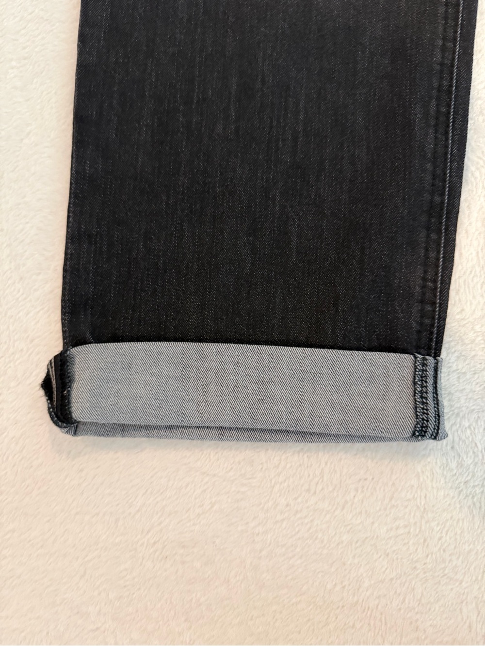 "Ab"solution® Petite Black Denim Cuffed Girlfriend Jeans, 14P - Picture 3 of 10
